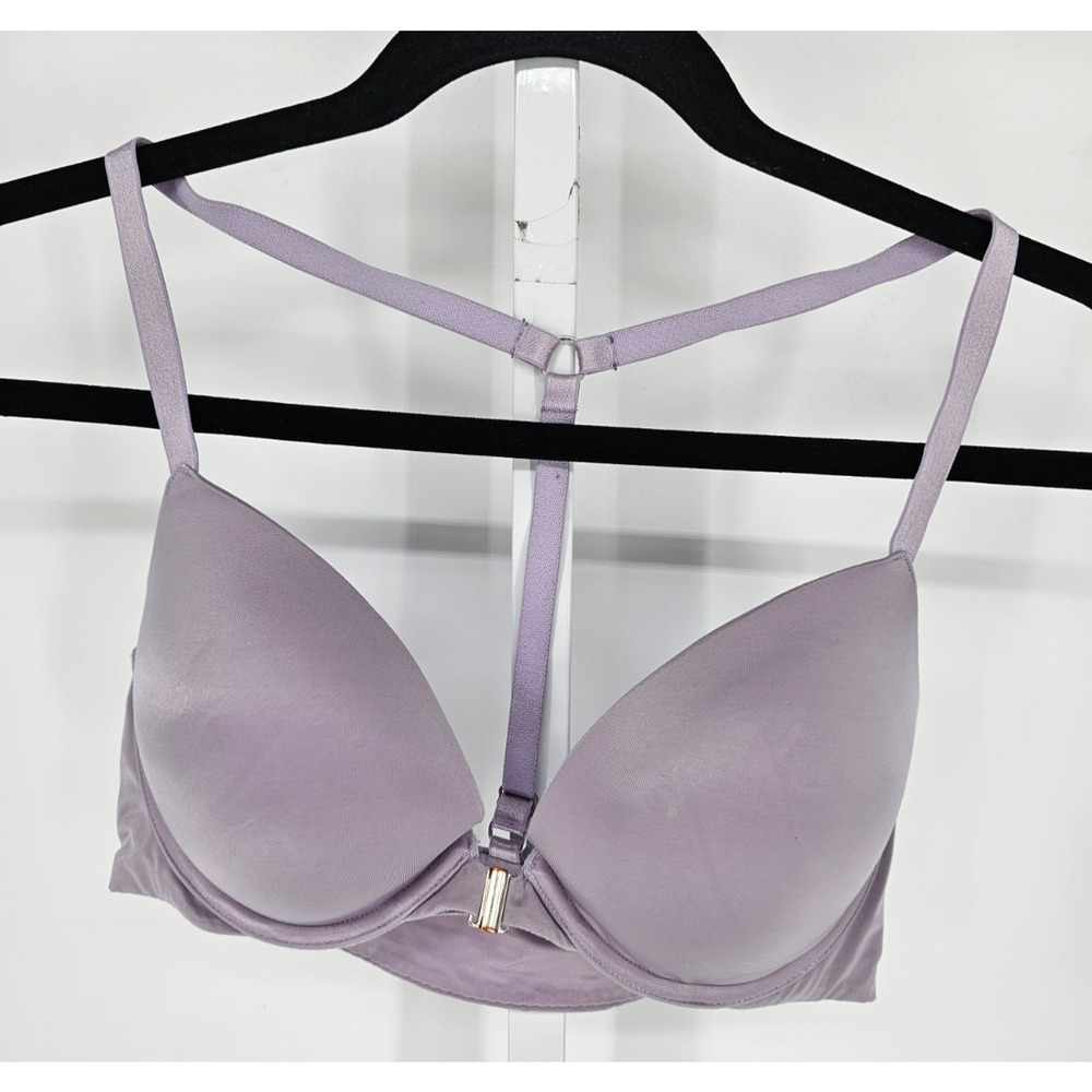 Very Sexy by Victorias Secret Sz 34D Front Clasp Push Up Bra Light Purple